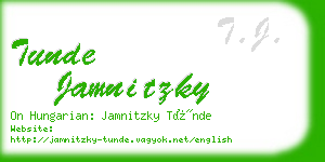 tunde jamnitzky business card